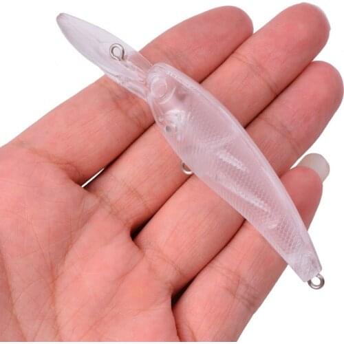 20pcs Blank Hard Bait Minnow 93mm within Balls Rattles, Anglers Unpainted Fishing Lures Wobbler