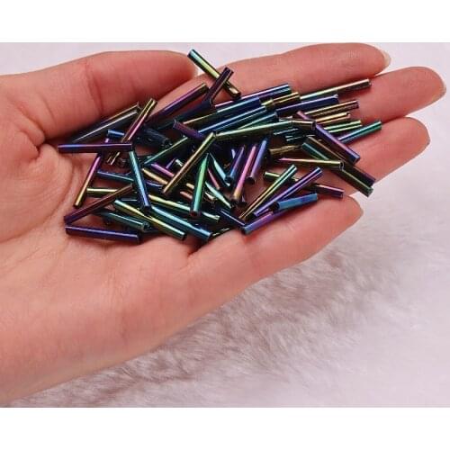 2.5x20mm Long Tube Bugle Beads Czech Glass Beads for Jewelry Making DIY Seedbeads Manual Necklace Bracelets Garment Accessories