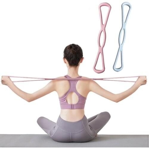 2Pcs Yoga Resistance Band TPR 8 Shape Rally Elastic Fitness Chest Expander Rope Workout Muscle Trainning for Gym Sports Exercise
