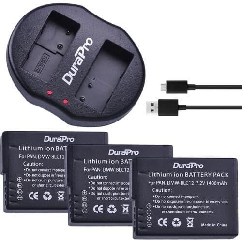 3pc DMW-BLC12 DMW-BLC12E BLC12 BLC12PP Li-ion Battery Charger Set for Panasonic FZ1000 FZ200 FZ300 G5 G6 G7 GH2 BLC12 Camera