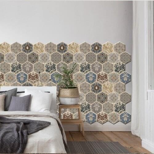 Nordic 3D Wall Sticker for Bedroom Living Room Home Tile Stickers Vinyl Wall Decals Wallpaper Home Decoration
