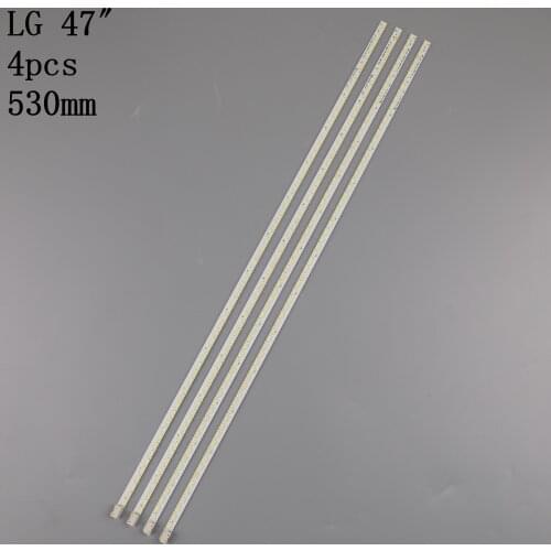 4 PCS/set 66LEDs 530mm LED backlight strip for LG 47LE5300 3660L-0349A 3660L-0348A Innotek 47" V5 Edge REV 0.4 A B Type