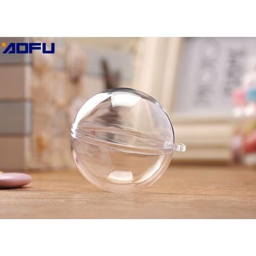 70pcs 7cm Ball Christmas Tree Decor Ornament Type Box Transparent Plastic Craft Christmas Gift Boxes plastic ball