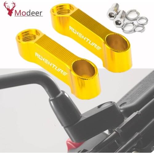 For KTM 1290/1090/1050/690 ADVENTURE Motorcycle Mirror Extender Adapters CNC Riser M8/ M10 Supplies Handle Bar Rear View Base