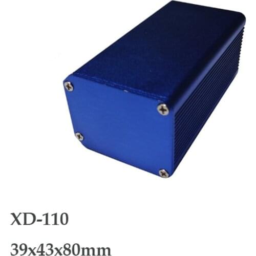 Aluminum Instrument Box Enclosure Electronic Project Case Blue 39x43x80mm