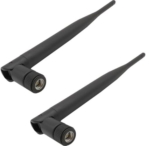 2Pcs WiFi Antenna 2.4 GHz 5dBi SMA Male Antenna 802.11b/g Aerial 5DBI SMA Male Wireless Router 2.4G WiFi Wireless Antenna Router