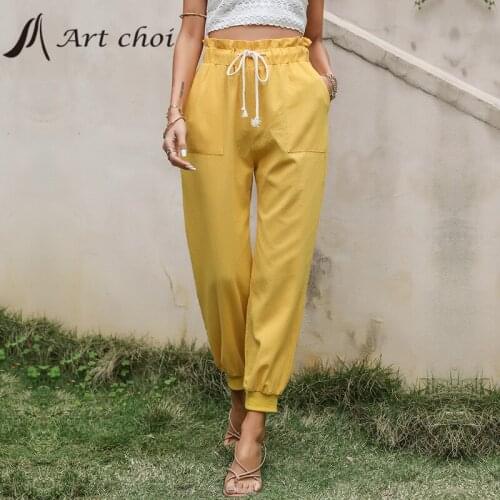 Женские брюки с высокой посадкой Art choi China At AliExpress