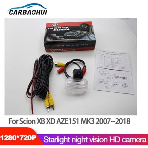 Car Starlight Night Vision Car Rear View Reverse Backup Camera For Scion XB XD AZE151 MK3 2007~2018 CCD HD high quality camera