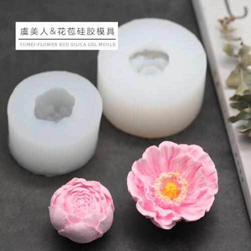 Peony bud silica gel mold car aromatherapy air outlet car aromatherapy gypsum silica gel mold