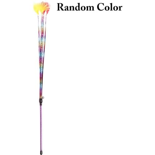 Outgeek Pet Cat Toy Feather Kitten Teaser Funny Interactive Pet Wand Toy Cat Teaser Toys for Cats Supplies Random color