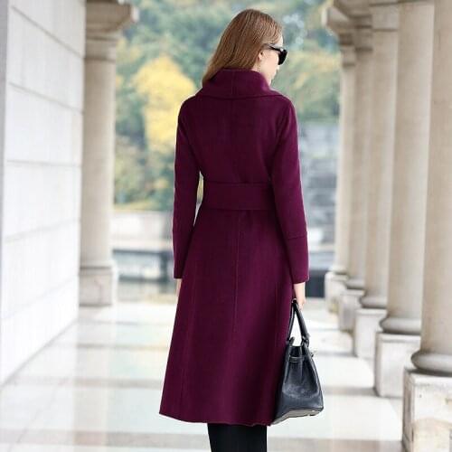 Double Side Wool Coat Female Jacket Autumn Winter Jacket Women Long Coats and Jackets Women Korean Outwear MY3739