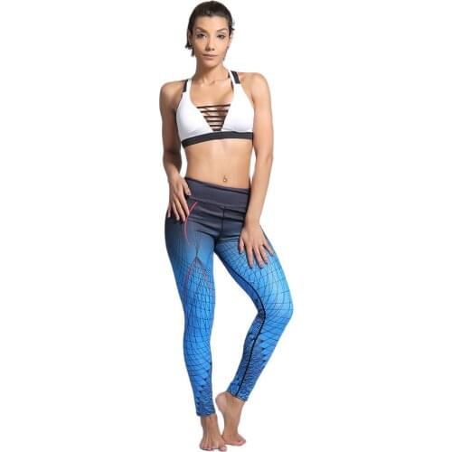 S To 3xL Elastic Grey Blue Gradient Yoga Pants Womens Sports Pants Big Size Yoga Running Exercise Pants 3 Patterns