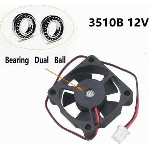 Gdstime 20 pcs DC 12V Two Ball bearing 3510 35mm x 10mm Mute Brushless Cooler Cooling Fan 35x35X10mm Micro Radiator 2Pin