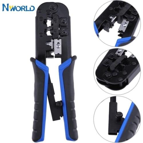 Hot Selling Telecom Crimping Pliers Tool Network Cable Ratchet Crimping Pliers For 4P 6P 8P RJ-11/RJ-12 RJ-45