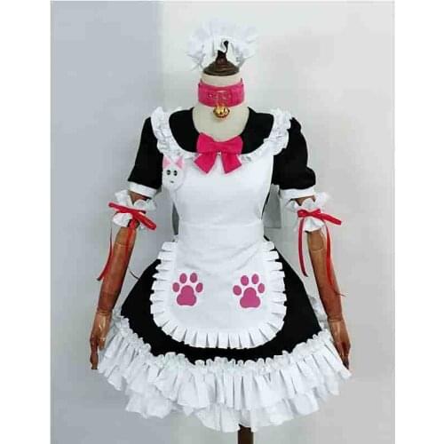Anime FGO Fate Grand Order Tamamo no Mae maid outfit Cosplay costume tail Custom Made