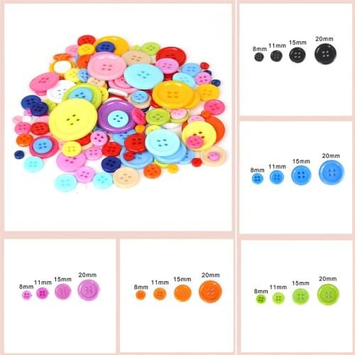 8/11/15/20mm Round Buttons Mini Tiny Sewing Tools Scrapbooking Button Decorative Clothing Apparel Accessories DIY