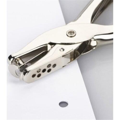 High quality Handheld 1-Hole Metal Punch Make One Can 8 Pages tag punch School student Office Binding Supplies
