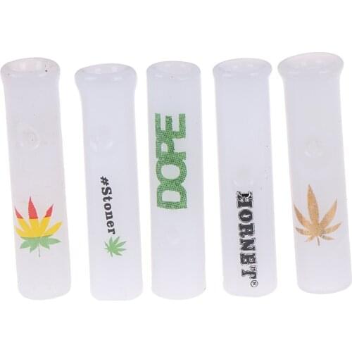 Multicolor Glass Filter Small Cigarette Holder Pipes Filter Smoking Pipe Portable Creative Tobacco Pipe Smoke Mouthpiece