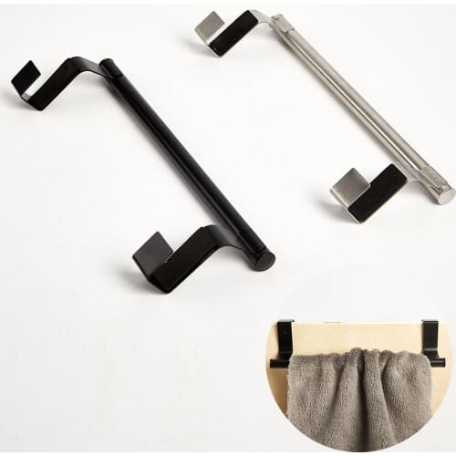 Towel Bar Hanging Holder Stainless Steel Bathroom Kitchen Cabinet Rag Rack Shelf