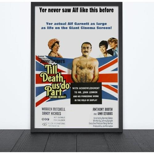 Till Death Us Do Part (1965-1975) Poster British Sitcom Wall Decor Warren Mitchell Dandy Nichols Una Stubbs Anthony Booth Print