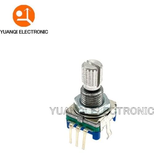 5PCS Plum handle 15mm rotary encoder coding switch EC11 digital potentiometer with switch 5 Pin