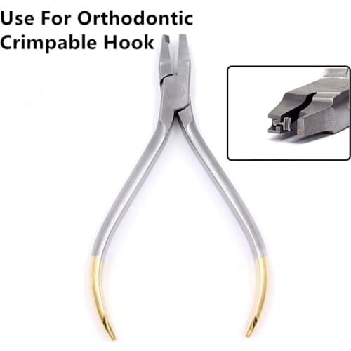 Dental Crimpable Hook Placement Plier Stainless Steel Free Hook Clamp Forceps Dental Orthodontic Pliers Instrument Dentist Tools