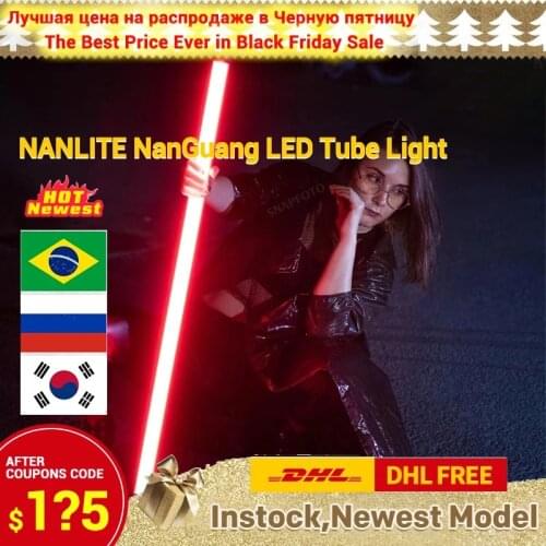 NANLITE NanGuang LED Tube Light RGB Color Light Pavotube 15C/30C 77cm 117cm 2700K-6500K Handheld light For YouTube Photography