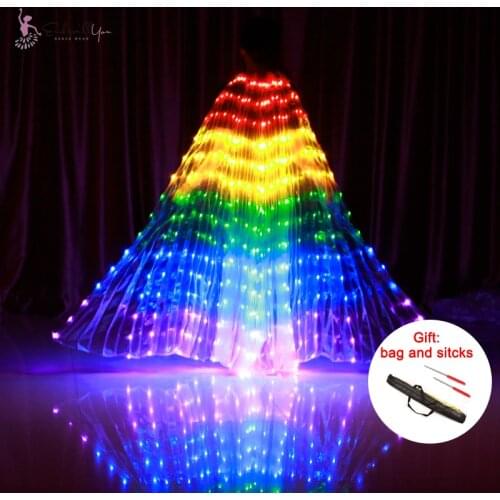 LED Isis Wings Luminous Performance Dancing Costumes Stage Show Props Light up Wing belly dance wings