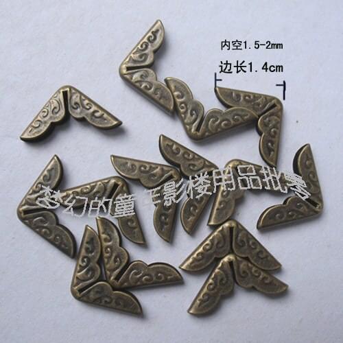 Hardcover Books Corners, 14mm Antique Bronze Color, 100pcs/lot, DIY Book Angle Accessories