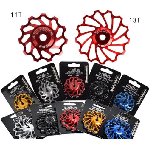 4 / 5 / 6 Mm Rear Derailleur Guide Wheel 11T / 13T Alumunium Alloy CNC SEALED CERAMIC Bearing Bike Part