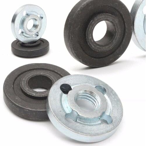 1set M10 Angle Grinder Flange Kit Lock Nut Inner Outer Set Lathe machining of steel