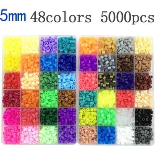 24/48 colors hama beads toy 2.6/5mm perler Perlen beads educational Kids 3D puzzles diy toys fuse beads