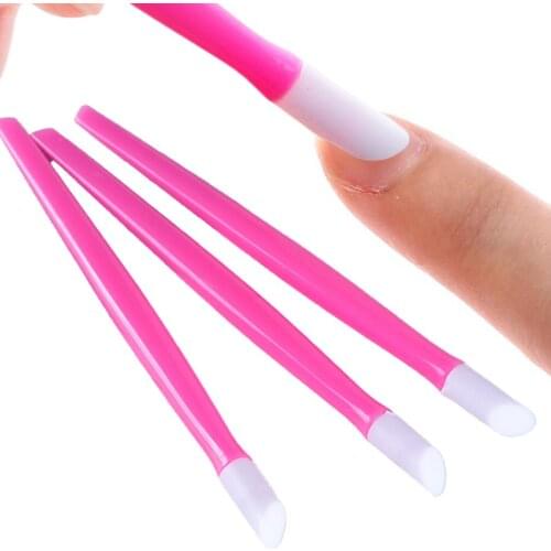 3pcs Cuticle Pusher For Dead Skin Pedicure Manicure Tools Hard Silicone Remover Sticks All For Nails Accessories Tools LENC370