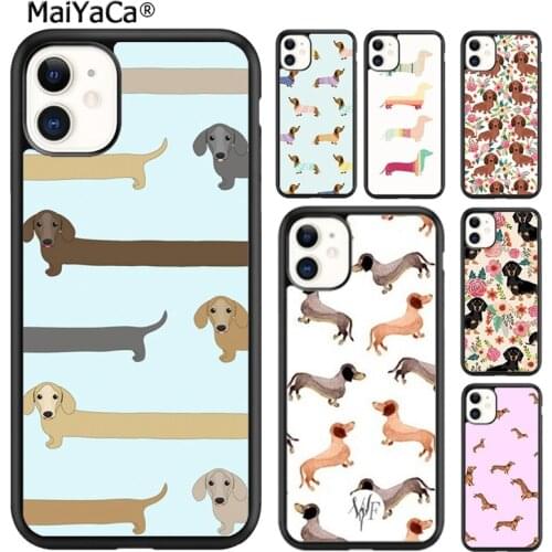 MaiYaCa Sausage Dog Dachshund Art Phone Case For iPhone 5s SE 6 6s 7 8 plus X XR XS 11 12 pro max Samsung Galaxy S8 S9 S10 shell