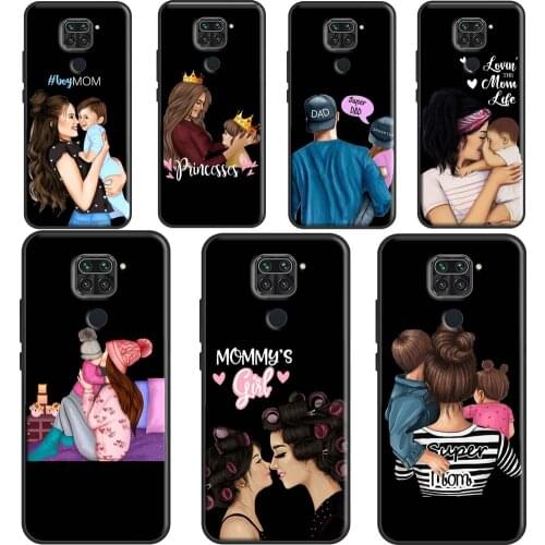 Super Dad Mom Baby Girl Twin Case For Xiaomi Redmi Note 10 Pro 9S 8T Note 8 Pro Note 9 Pro K40 7 8 9 A 9C 9T Back Cover