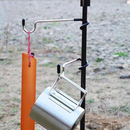 Tent Pole Lamp Holder Hook Multifunctional Outdoor Universal Hook S Type Lantern Hanger Camping Tent Travel Hiking Accessories