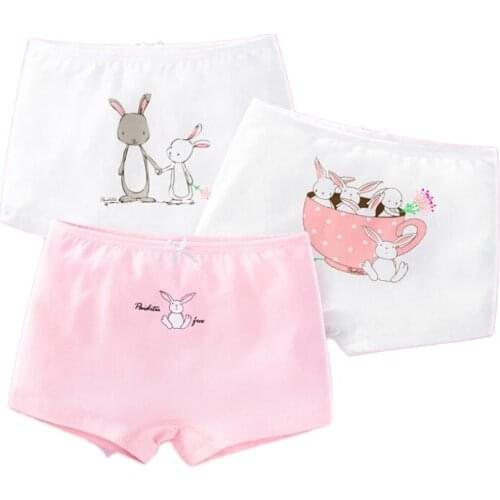 Big kids underwear 95%cotton+5%Spandex panties 3-13Y teenage knicker child briefs girls panties 3pcs/Lot boxer baby girl clothes