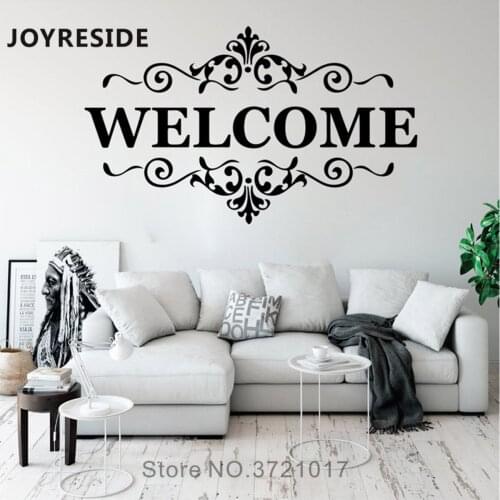 Welcome Home Livingroom Decor Wall Sticker Welcome Quotes Wall Decals Rooms Decoration Art Design Vinyl Mural Wallpaper M301