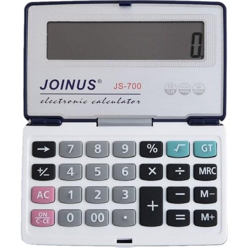 Electronic Folding Solar Power Calculator Portable Scientific Calculate Commercial Count 12 Digit Large Word Display With Button