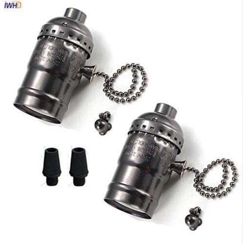 IWHD LED E27 Socket Industrial Loft Lamp Holder E27 Base Vintage Bulb Holder Loft Fitting E27 Homekit Lamp Casquillo Bombilla