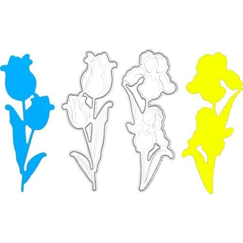 Julyarts Tulip Die Cuts for Card Making Scrapbook Paper Decoration Scrapbook Paper Craft Knife Mould Blade Punch Stencils Dies
