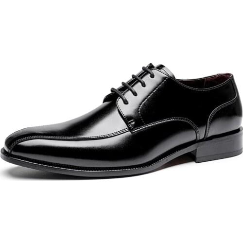 2021Men Dress Shoes Derbies Style Sewing lines Genuine Leather Low Heel Rubber Spring Fall Europe and America Popular Gentry