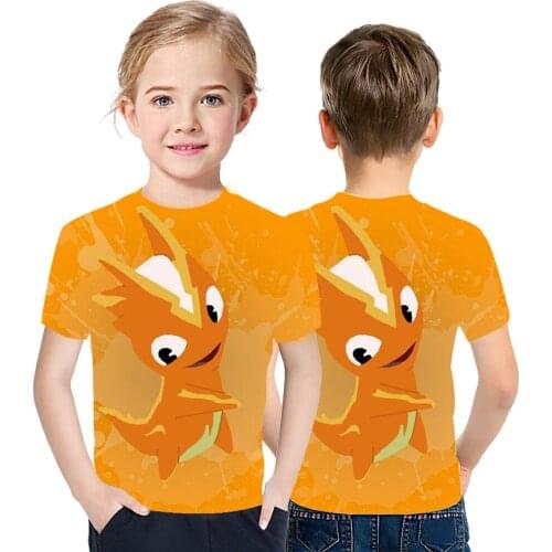 3D Digital Summer Factory Direct Supply Childrens T-Shirt Printing Sluggerra Animation Boys And Girls Go Out Cool Short Sleeves