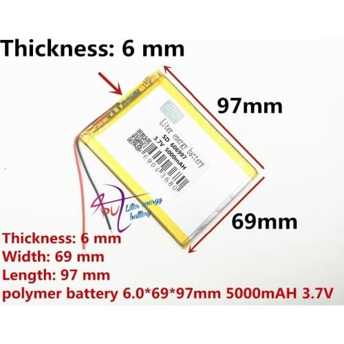 Best battery brand 3.7V polymer lithium battery 606997 high capacity enough A 5000mAH digital equipment