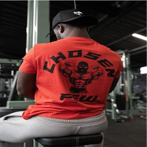 Men clothing t shirt Summer New camisetas camisetas hombre gyms Workout tshirts Fitness tees cotton Mens casual Short-sleeve