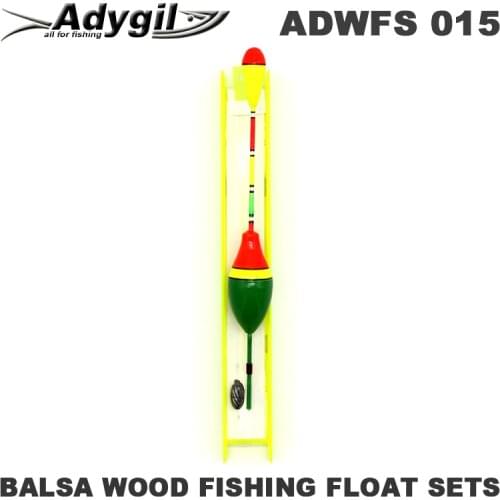 Adygil Balsa Wood Fishing Float Sets ADWFS 015 Floatation 3g Length of Line 83cm Hook Size #10 5pcs/lot