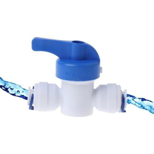 RO Water Reverse Osmosis 1/4'' Inline New Ball Valve Quick Connect Shut off