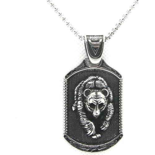 Rany&Roy Newest Animal bear Pendant 316L Stainless Steel Jewelry Punk Style Band Party Pendant