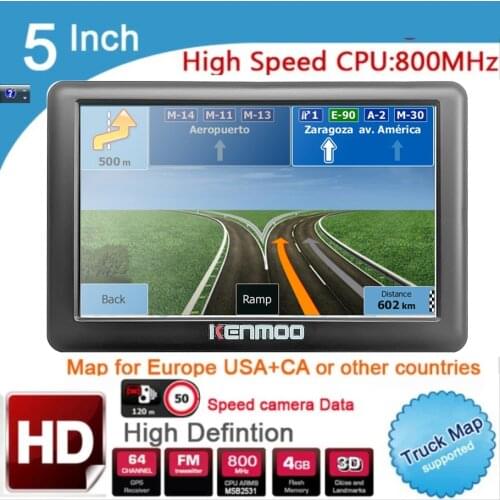 5 Inch HD GPS Portable Navigation 2021 Maps for Europe Russia Car TRUCK CAMPING Caravan Navigator Sat Nav Free Lifetime Updates