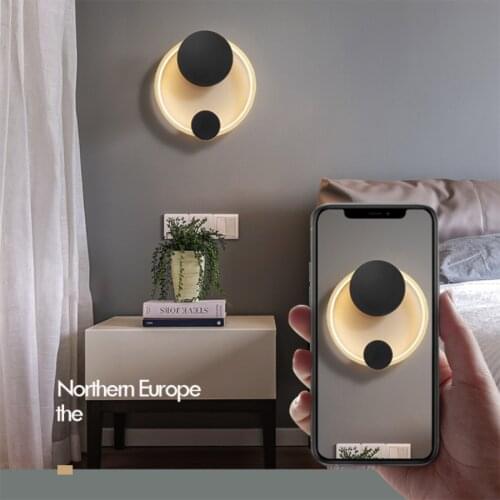14W Nordic Simple LED Wall Lamp Living Room Bedroom Bedside Wall Light Dining Room Cafe Background Sconce Light